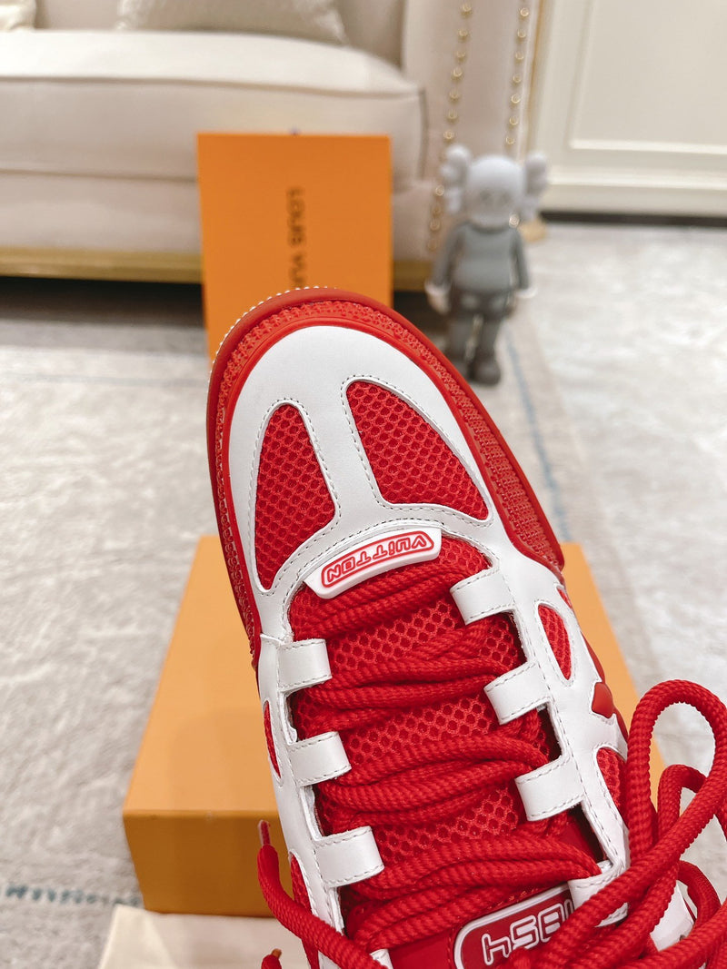 LV Skate Sneaker Red White