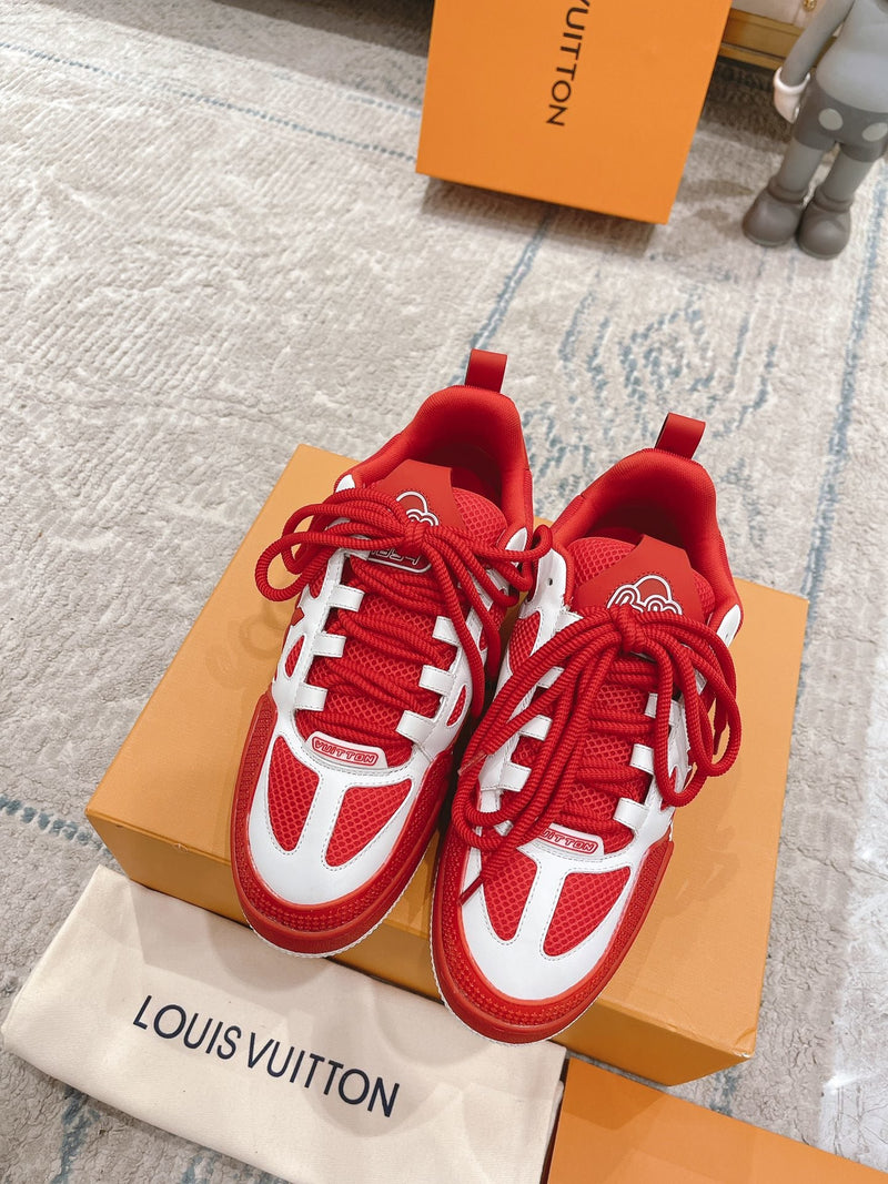 LV Skate Sneaker Red White