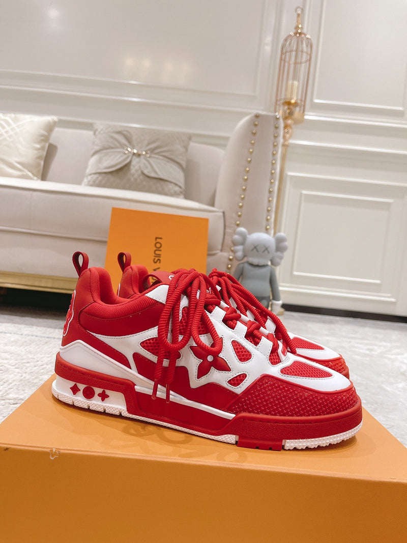 LV Skate Sneaker Red White