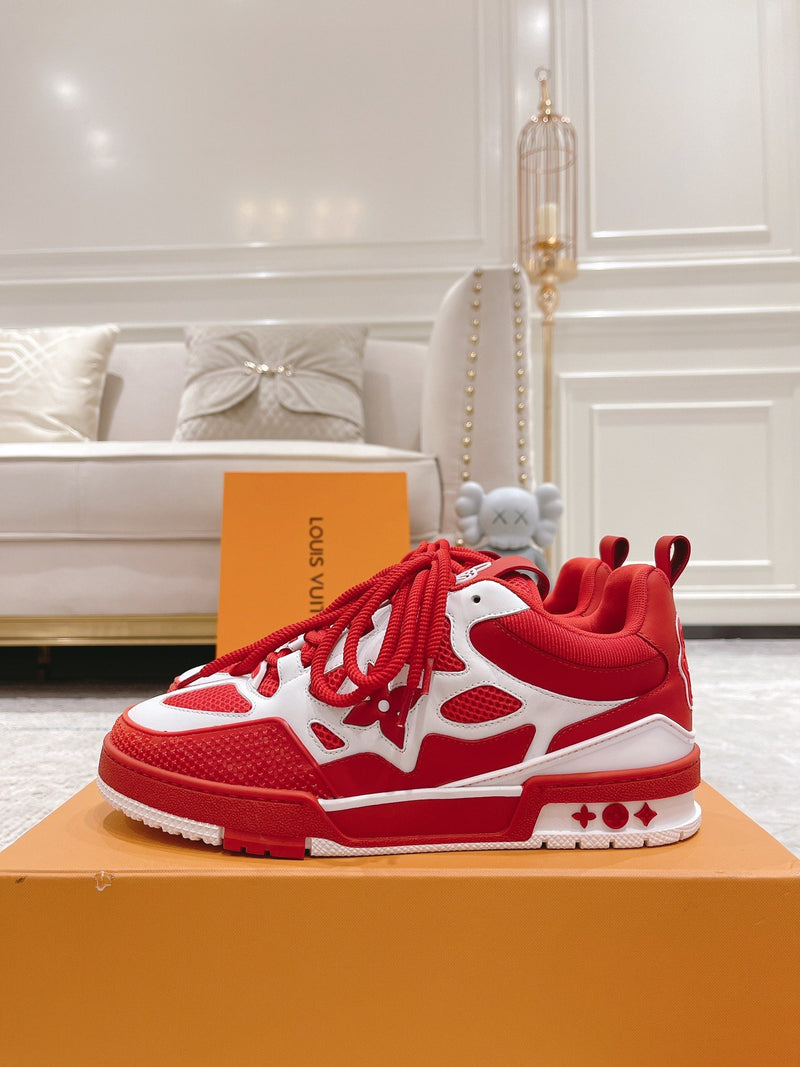 LV Skate Sneaker Red White