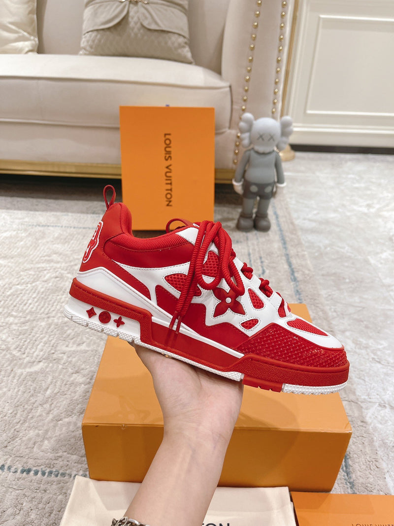 LV Skate Sneaker Red White