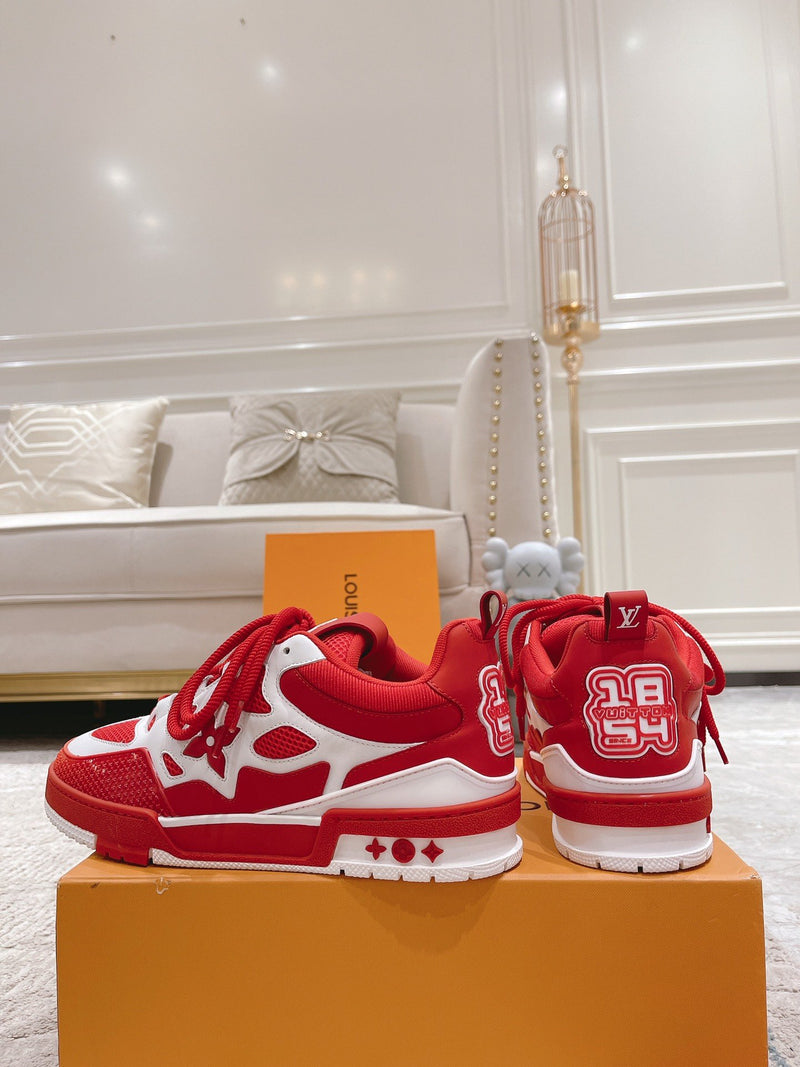 LV Skate Sneaker Red White